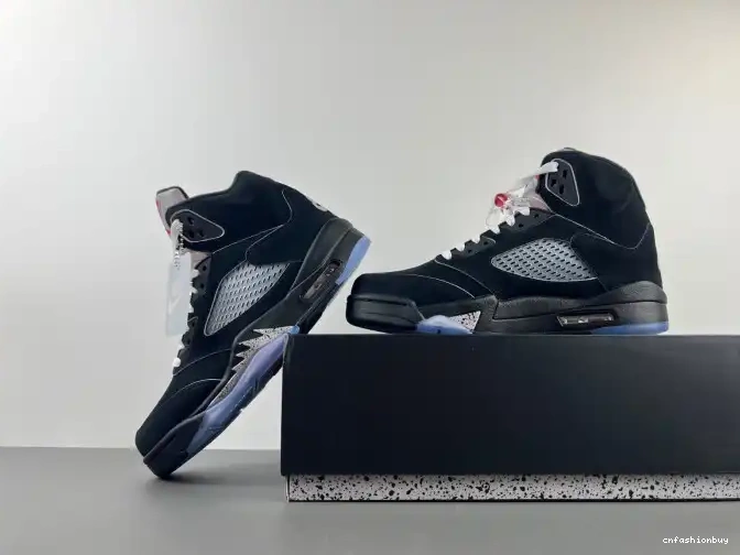 Reimagined HF3975-001 Metallic Jordan Air 5 Black 0427